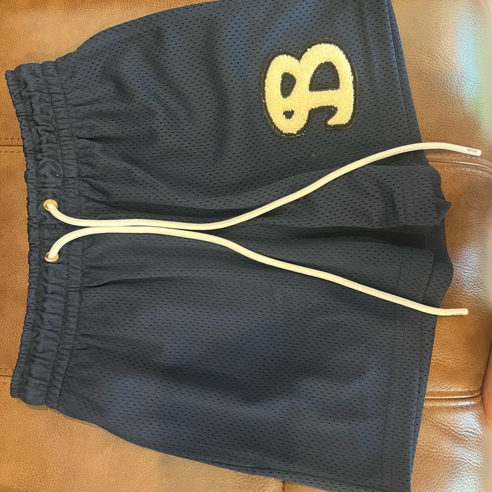 Navy Kids Shorts with Embroidered Patch